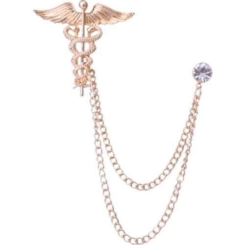 Snake Pin Doctor Nurse Wellness Symbol Badge Jewelry Christmas Gift