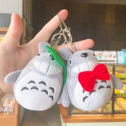 Zqswkl 11cm plush cute chinchilla keychain on backpack creative car key chain soft mini stuffed toys for children