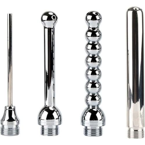 YYSD 1Set Aluminum Alloy Cleaning Enema Shower Bidet Toilet Clean Plug Solution for Adults Couples Sex Tool