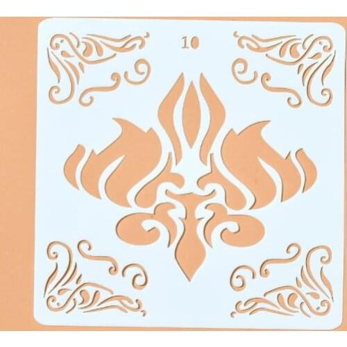 13*13 Vintage pvc Layering Stencils for DIY Scrapbooking/photo album Decorative Embossing DIY Paper Cards Crafts