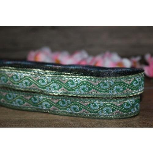 20yards/lots Woven Jacquard Ribbon 1.9cm Geometric pattern IS-3147