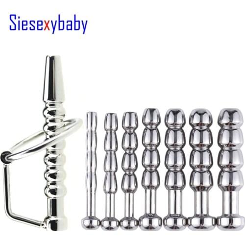 2019 New DA-030 Series Stainless Steel Hollow Urethral Dilators Penis Plug Urethra Sounds Tube Stretching Sex Toys for Men