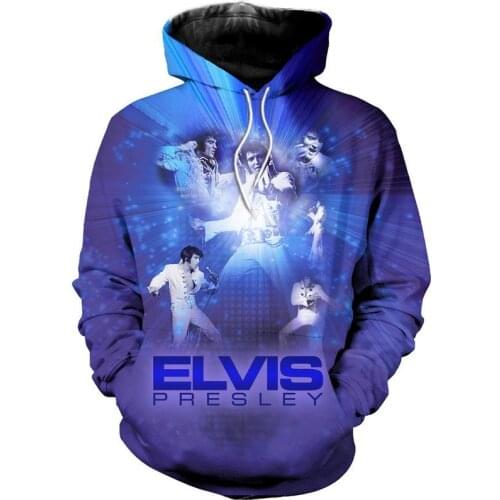 2021 New Fashion Hip Hop Hoodies Legendary Singer Elvis Presley 3D Printing Rock Hoodie Unisex Clothing Streetwear AA-69