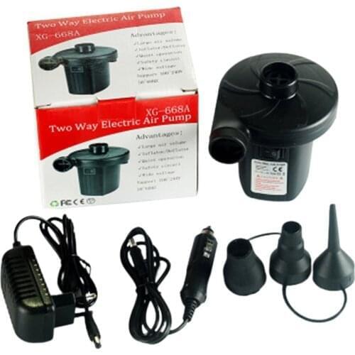 220V 12V Electric Inflatable Pump Quick Air Filling Compressor With 3 Nozzles For Car Camping Life Buoy Boat Cushion Home Use