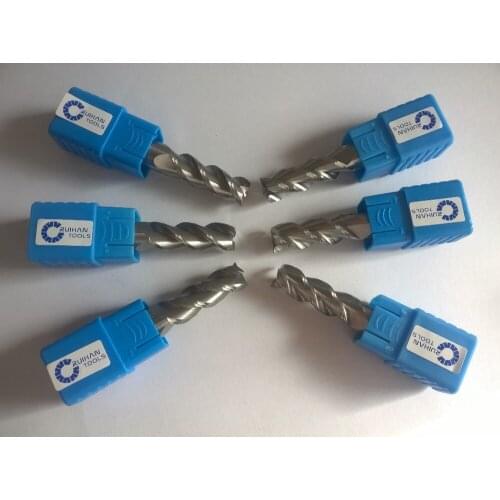 6PCS D12mmx12mmx75mm 3 Flutes HRC45 solid carbide end mills for aluminium