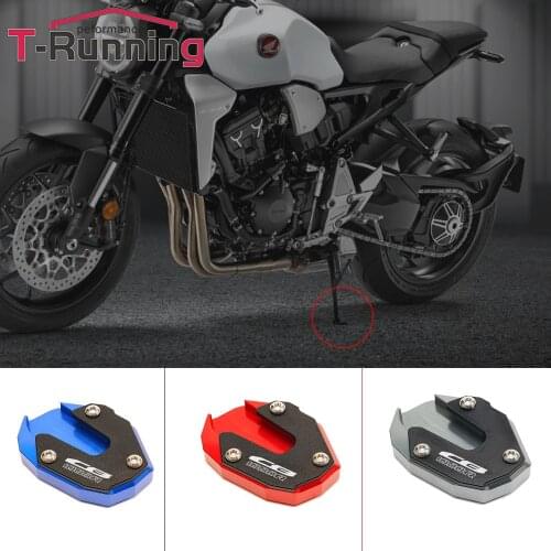Motorcycle CNC Aluminum Side Stand Extension foot Plate Kickstand Enlarge For Honda CB1000R CB 1000R 2018-2021 2020 2019 latest