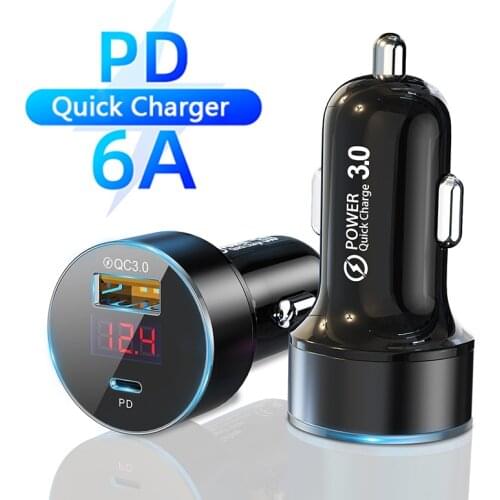 PD USB C Car Charger Quick Charge 4.0 3.0 38W Fast Charging For iPhone 12 11 XS X XR 8 7 Xiaomi QC4.0 QC3.0 Type C Phone Charger