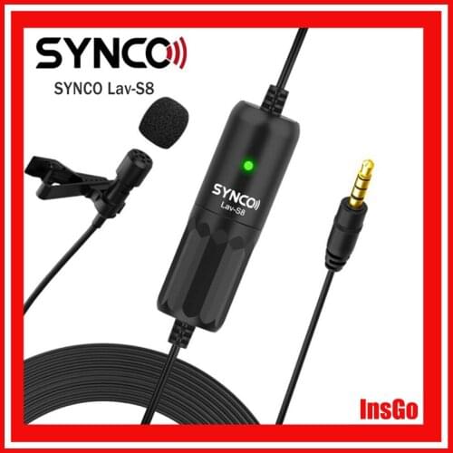 SYNCO Lav-S8 Lavalier Lapel Wireless Microphone Recording Video Vlog for Youtube Real-time Live Conference/Teaching