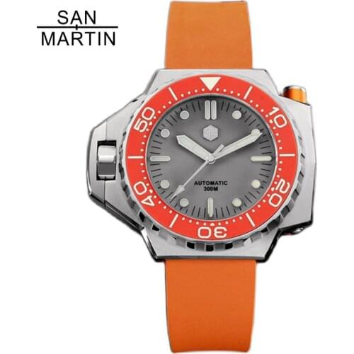 San Martin Newest Stainless Steel 300m Dive Automatic Mens Watches Sapphire Crystal 30Bar Wrist watch for Men relogio masculino