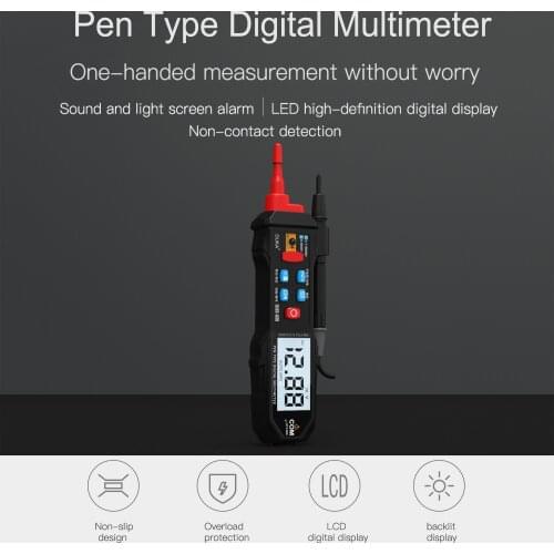 Pen Type Digital Multimeter 6000 Counts NCV Multi Tester Measuring DC/AC Voltage Resistance Continuity Zero/Live Wire Test