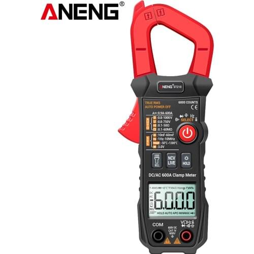 ANENG Digital Clamp Meter AC/DC Current Clamp True-RMS Multimeter Auto-Ranging Multi Tester for Automotive Electronic HVAC Tech