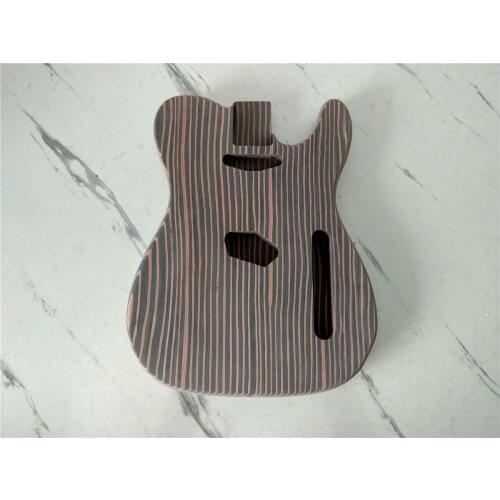 Electric Guitar Body,Zebra Wood Body SS Route For TL Shape Guitar No Paint BJ-17