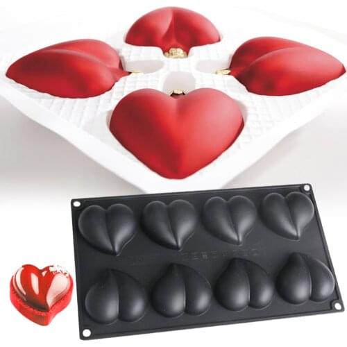 Heart Shaped Cake Mold Silicone Mousse Mold Chocolate Molds Candy Muffins Cake Mousse Baking Moulds Cake Decorating Kitchen Tool