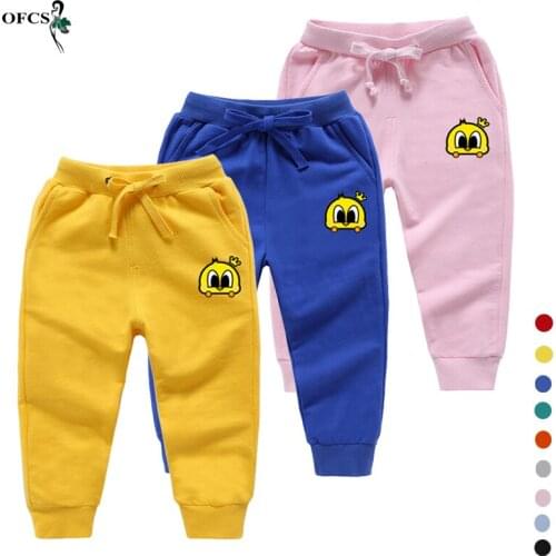 Hot Spring 2-12Year Children Trousers Boys Girls Fashion Pants Toddler Casual Cotton Soft Infant Jogger Sport Pants Kids Clothes