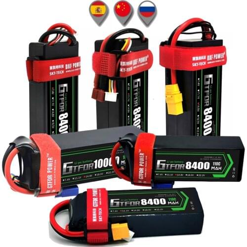 GTFDR 2PCS Lipo Battery 2S 7.4V 5200mah 6200mAh 6500mah 7300mah 7000mah 50C 60C 100C 120C 200C 130C 260C HardCase For RC car