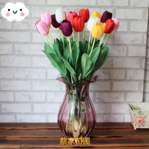 Simulation 10 pack tulip silk flower dry flower indoor artificial flower handicraft living room table decoration flower