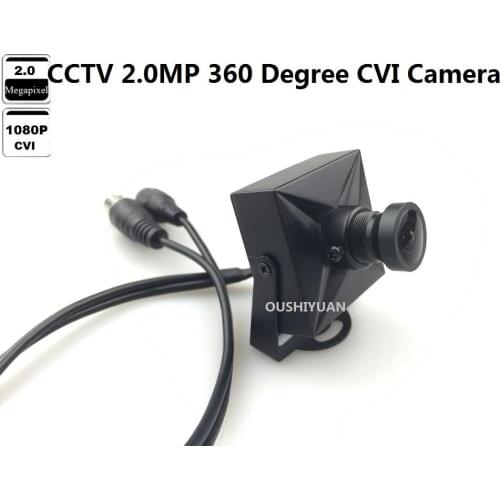 CCTV HD-CVI 2.0MP 1080P Fisheye Full View Wide Angle 360 Degree Lens 1.4mm Mini CVI HD 1080P Camera
