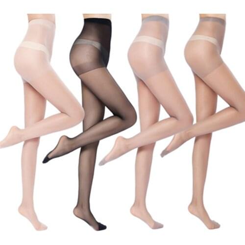 New High Elastic Black Sexy Stockings Women Invisible Pantyhose Sexy Skinny Legs Tights Prevent Hook Silk Medias Girl Pantys