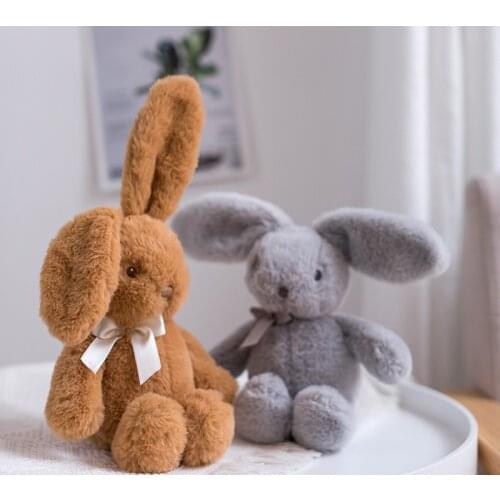 Bunny with a tie very soft lovely 25cm lifelike favorite sweet Pillow Soothing doll room decoration toy birthday gift for kid
