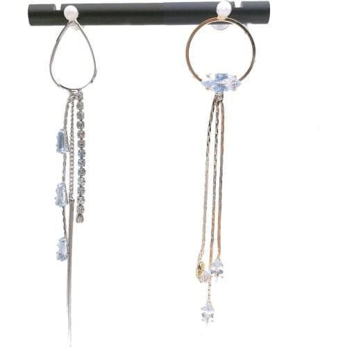 2020New 50Pcs Rhinestones Round Drop Zircon Tassel Button for DIY Eariing or Necklace Pendant and Hair Accessories CY01-CY02