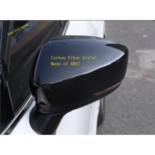Lapetus Rearview Mirror Decoration Cover Trim Accessories Exterior Refit Kit For Mazda 3 2014 - 2018 Carbon Fiber Look