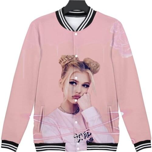 LUCKYFRIDAY Loren Gray 3D Women Pullovers Tops Leopard Print Baseball uniform Winter Lady Hem Hoody Shirts 2020