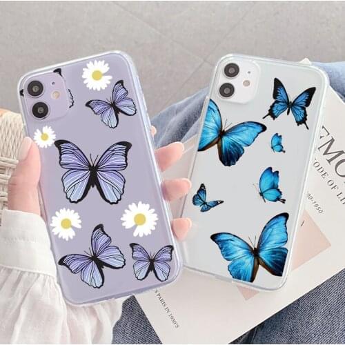 Fashion Butterfly Cases For Samsung Galaxy A03s A02s A51 A42 A41 A30 A20e A11 Note S20 20 Ultra S10e S10 10 Lite 2020 9 8 Clear