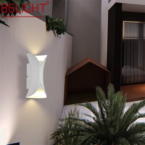 86LIGHT Patio Wall Sconce White Outdoor Wall lights Waterproof IP65 Creative New Design For Home Porch Balcony Courtyard Villa