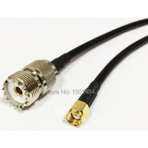 New RP-SMA Male Plug Switch UHF Female Jack RF coax cable RG58 Wholesale Fast Ship 50CM 20"Adapter