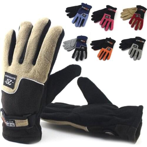 Hiking Gloves Winter Thermal Warm Fleece Gloves Mens Women Ski Snowboard Windproof Waterproof Hiking Apparel Accessories