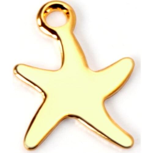 ASON 100Pcs/Lots Perforated star Charms 316L Stainless Steel Geometry Fashion For Necklace Bracelet DIY Jewelry Making Supplies