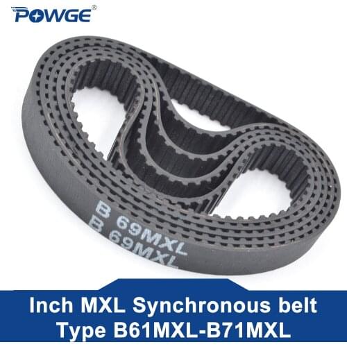 POWGE 10pcs MXL Timing belt B65 B66 B67 B68 B69 Width 6.35mm 025 6mm Teeth 65 66 67 68 69 Synchronous belt B65MXL B68MXL B69MXL