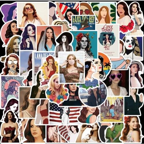 10/50Pcs Singer Lana Del Rey Graffiti Stickers For Car Motorcycles Helmet Aesthetic Girls toys Luggage Skateboard Decal Stickers