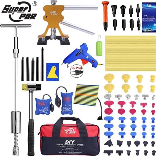 Super PDR Tool Puller Hammer Car Body Dent Removal Suction Cups Glue Sticks For Hot Melt Glue Gun Line Board Pump Wedge Air Bag