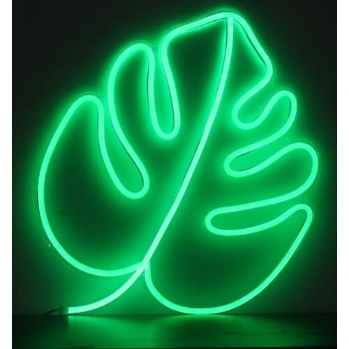 Chi-buy Customized LED Neon Light sign Tree Leaf Wall hanging Neon Sign Room Home Bar Wedding Party Wall Decor Neon lamp Custom