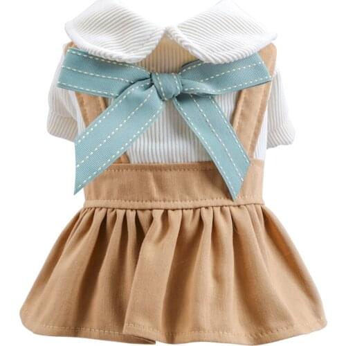 Spring Dog Dreses Princess Teddy Yorkshire Cute Butterfly Bow Clothes for Small Dogs