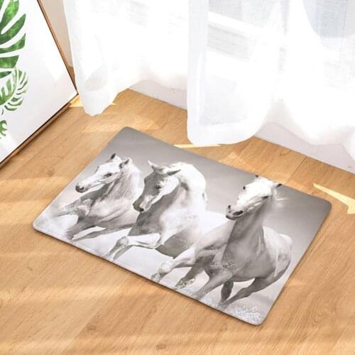 Running Horse Doormat Water Absorption Non-slip Door Mat Floor Carpet Rug Bathroom Pad Carpet living room Bath mat