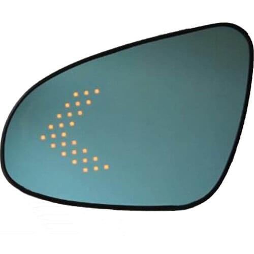 Multi-curvature blue wide angle led arrow turn signal heat defog out door rear view mirror for toyota camry atara exterior parts