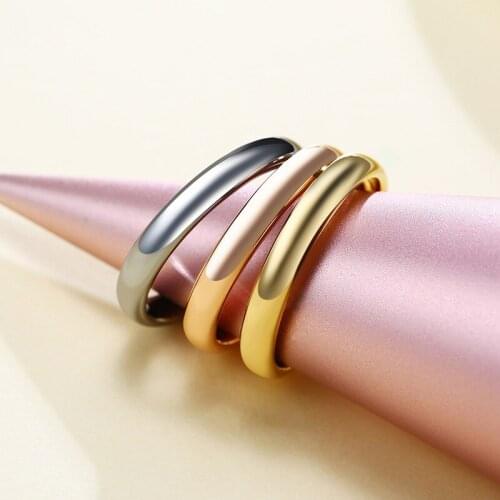 3mm Thin Women Ring Tungsten Carbide Fiber Charm Engagement Brands Ring