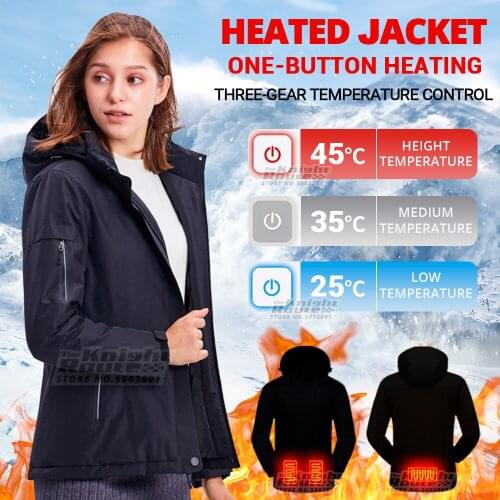 3 Areas Winter Womens Heated Jacket Clothing Mens USB Heated Vest Warm Thermal Outerwear Clothes Hunting Equipment Windbreaker