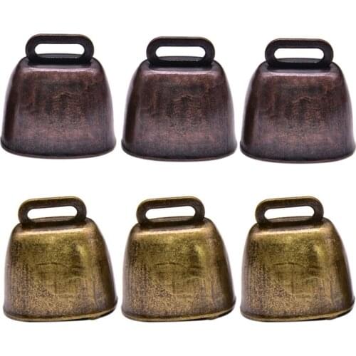 3Pcs Cow Horse Sheep Grazing Bell Farm Animal Anti Lost Copper Bells Loud Crisp Spread DIY Accessories Pet Pendant