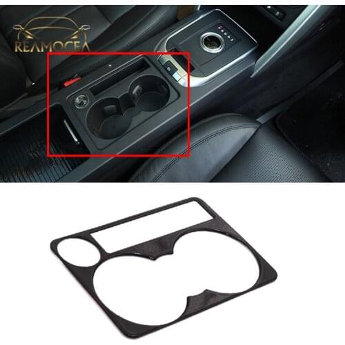 Reamocea Piano Black Drink Cup Holder Cover Trim Decoration Frame Fit For Land Rover Discovery Sport 2015 2016 2017 2018 2019