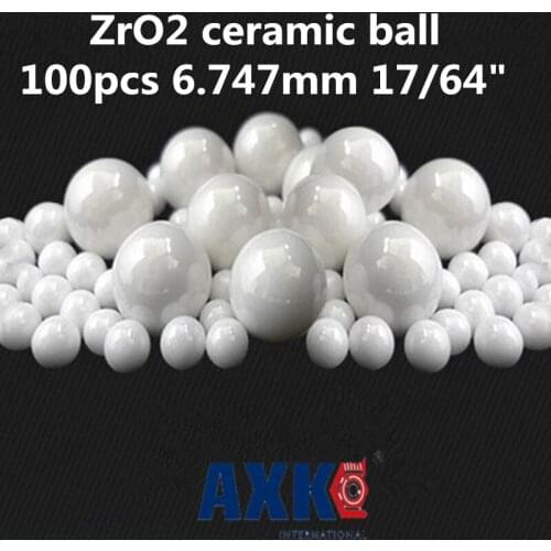 100pcs 6.747mm 17/64" Zro2 Ceramic Balls Zirconia Balls Used In Bearing/pump/linear Slider/valvs Balls G5