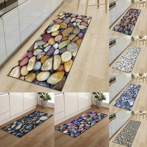 3D Cobblestone Kitchen Doormats Non-slip Absorent Water Floor Mats Bathroom Area Rug Carpet Anti Skidding Pads Mat Outdoor Rug