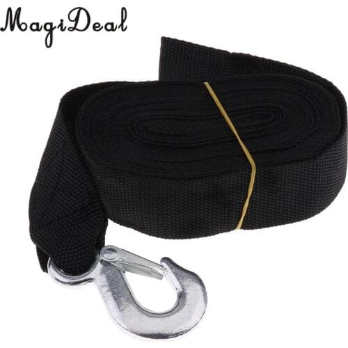 MagiDeal Heavy Duty 7.5m Marine Boat Winch Trailer Replacement Webbing Nylon Strap with Heavy Duty Hook Replacement Accessories