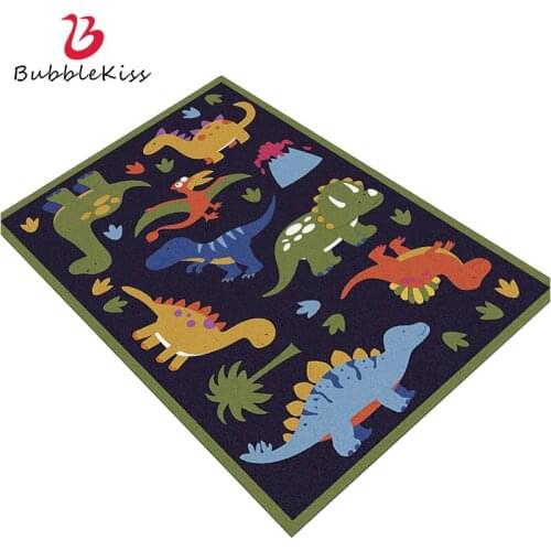 Bubble Kiss Cute Cartoon Design Home Decorative Carpets For Bedroom Little Dinosaur Pattern Boys Room Bedside Rug Creative New