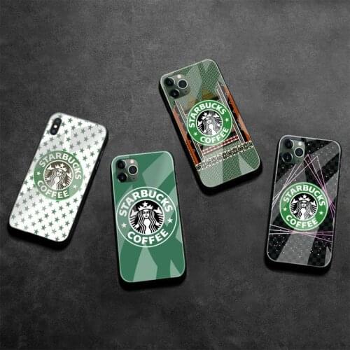Fashion trend coffee pattern Phone Case Tempered Glass For iPhone 12 pro max mini 11 Pro XR XS MAX 8 X 7 6S 6 Plus SE 2020 case