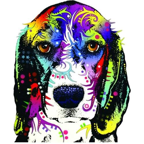 Personality Lovely Pet Car Sticker Beagle Automobiles Motorcycles Decorative Laptop Window Art Waterproof PVC Decal,13cm*11cm