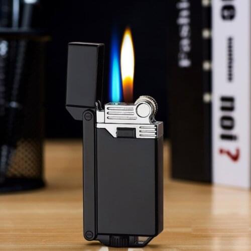 New Flame Switch Turbo Jet Lighter Compact Butane Torch Metal Lighters Cigarette Accessories Gas Windproof Petrol Lighter