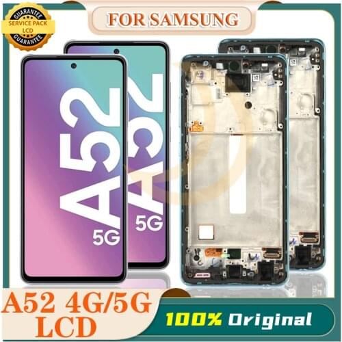 100% Original 6.5'' AMOLED Display for Samsung Galaxy A52 5G A526 A526F A526F/DS LCD Touch Screen Digitizer Repair Parts